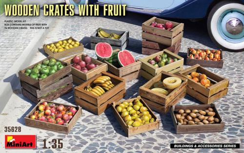 Wooden Crates with Fruit 1/35