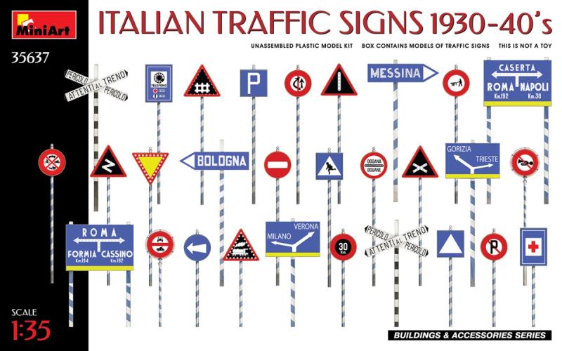 ITALIAN TRAFFIC SIGNS 1930-40’s 1/35