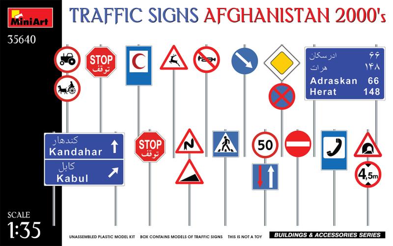 Traffic Signs. Afghanistan 2000's 1/35