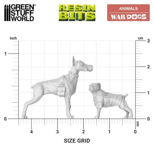Green Stuff World: 3D Printed Resin Set - War Dogs (9) (1:48)