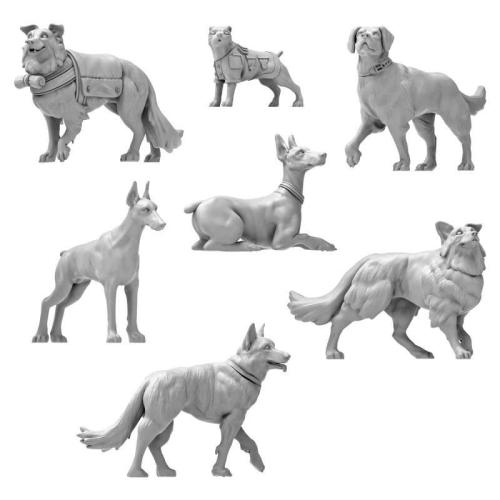 Green Stuff World: 3D Printed Resin Set - War Dogs (7) (1:35)