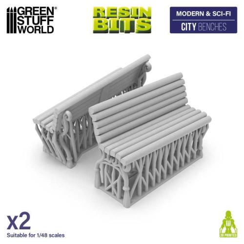 Green Stuff World: City Benches - 3D Printed
