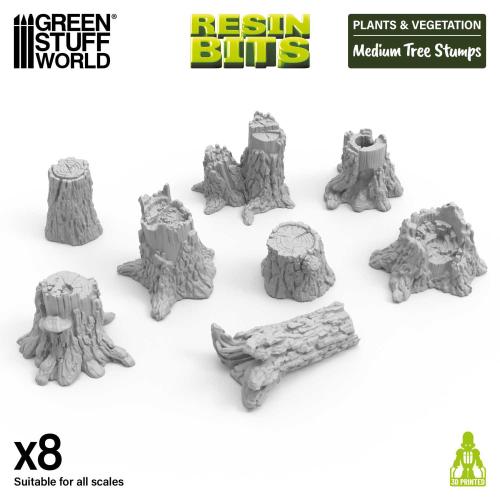 Medium Tree Stumps (8) (1:72-1:48-1:35)