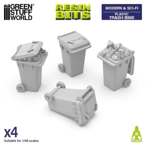Green Stuff World: Plastic Trash Bins - 3D Printed