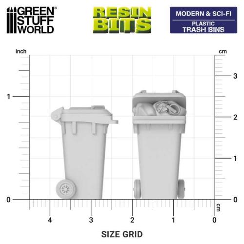 Green Stuff World: Plastic Trash Bins - 3D Printed