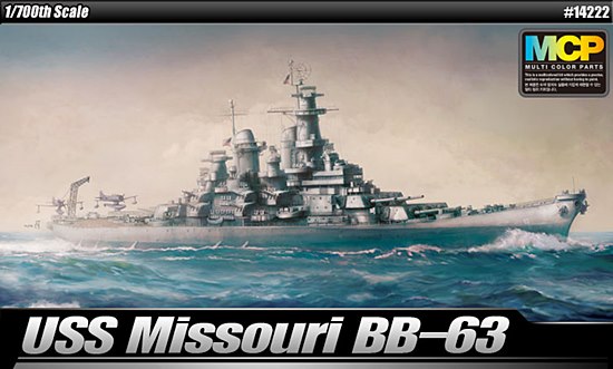 USS Missouri BB-63 Multi-Color Parts 1/700