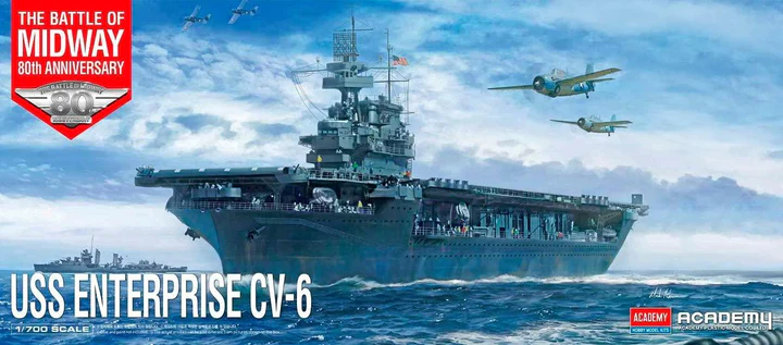 USS Enterprise CV-6 The Battle of Midway 80th Anniversary 1/700