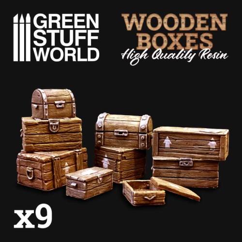 Wooden boxes set