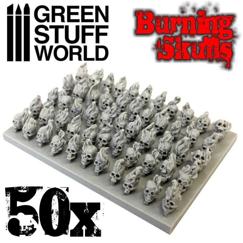 50x Resin Burning Skulls