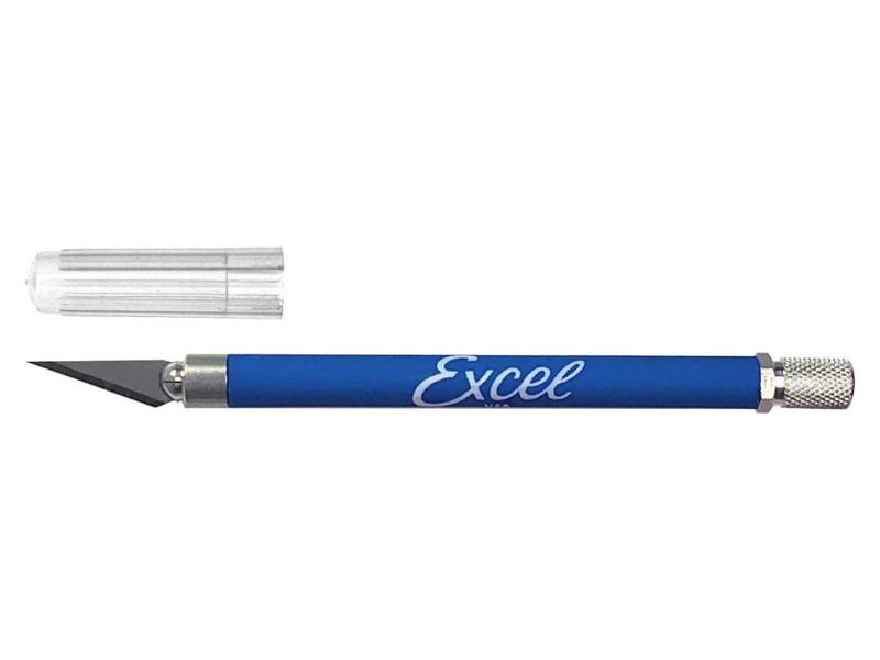 Blue grip knife non-roll with cap