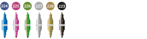 Molotow ONE4ALL Acrylic Twin Metallic Set – 6-pack