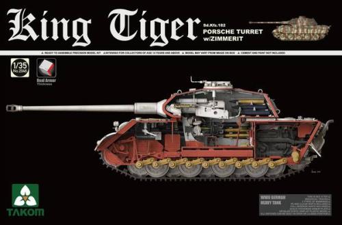 King Tiger Sd.Kfz.182 Porsche Turret with Zimmerit 1:35