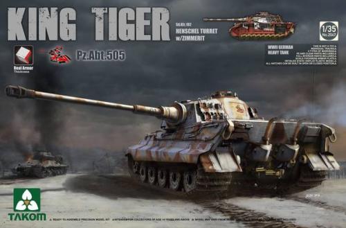 King Tiger Pz.Abt.505 Sd.Kfz.182 Henschel Turret w/Zimmerit 1:35