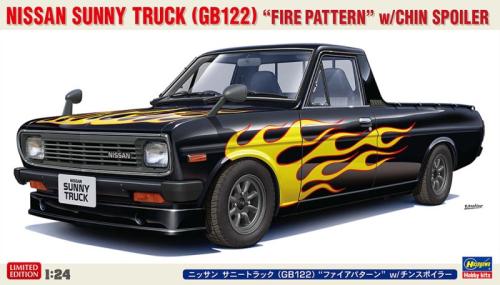 Nissan Sunny Truck (GB122) "Fire Pattern" w/Chin Spoiler 1:24