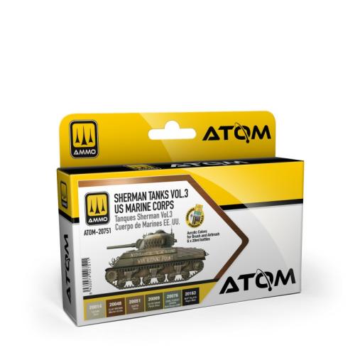 ATOM Sherman Tanks Vol 3 WWII US Marine Corps Set 6x20 ml