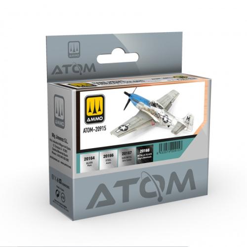 ATOM USAAF Bare Metal Aircraft Colors Set 4x20 ml