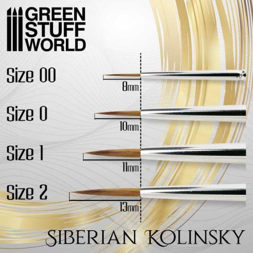 GOLD SERIES Siberian Kolinsky Brush - Size 0