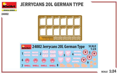 JERRYCANS 20L GERMAN TYPE 1/24