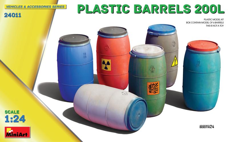 Plastic Barrels 200L (6 pcs.) 1:24
