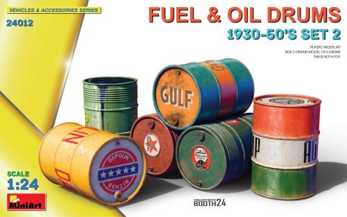 Fuel & Oil Drums 1930-50’s Set 2 1:24
