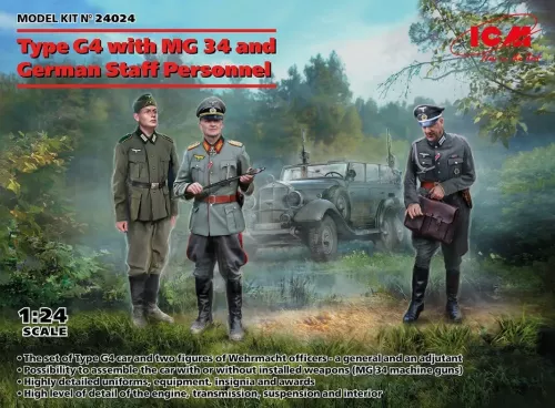 Type G4 with MG 34 and German Staff Personnel 1/24