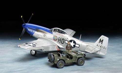 North American P-51D Mustang & 1/4 ton 4x4 Light Vehicle Set 1/48