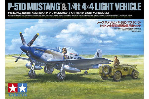 North American P-51D Mustang & 1/4 ton 4x4 Light Vehicle Set 1/48