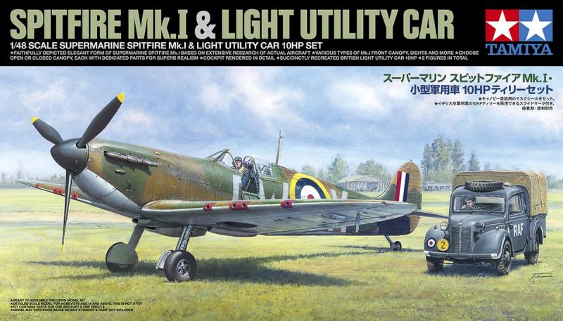 Supermarine Spitfire Mk.I & Light Utility Car 10HP Tilly Set 1/48
