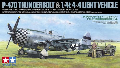 P-47D Thunderbolt "Bubbletop" & 1/4-ton 4x4 Light Vehicle Set 1/48
