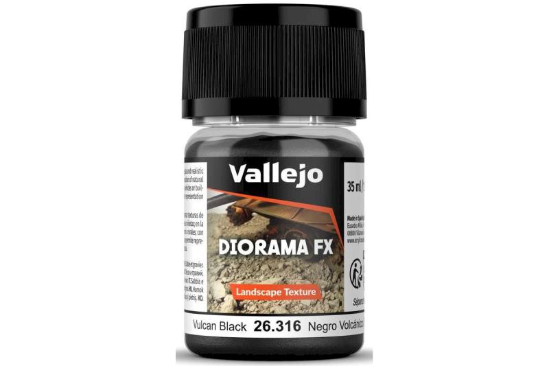 Vallejo Diorama FX: Vulcan black 0,1-0,6mm (35ml)