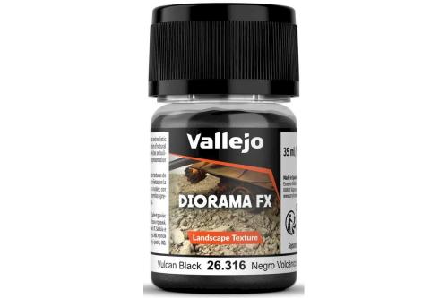 Vallejo Diorama FX: Vulcan black 0,1-0,6mm (35ml)