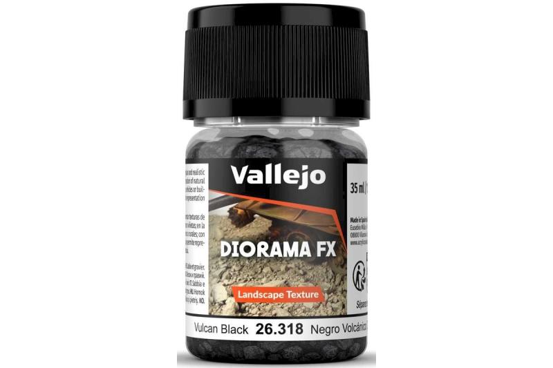 Vallejo Diorama FX: Vulcan black 2-5mm (35ml)