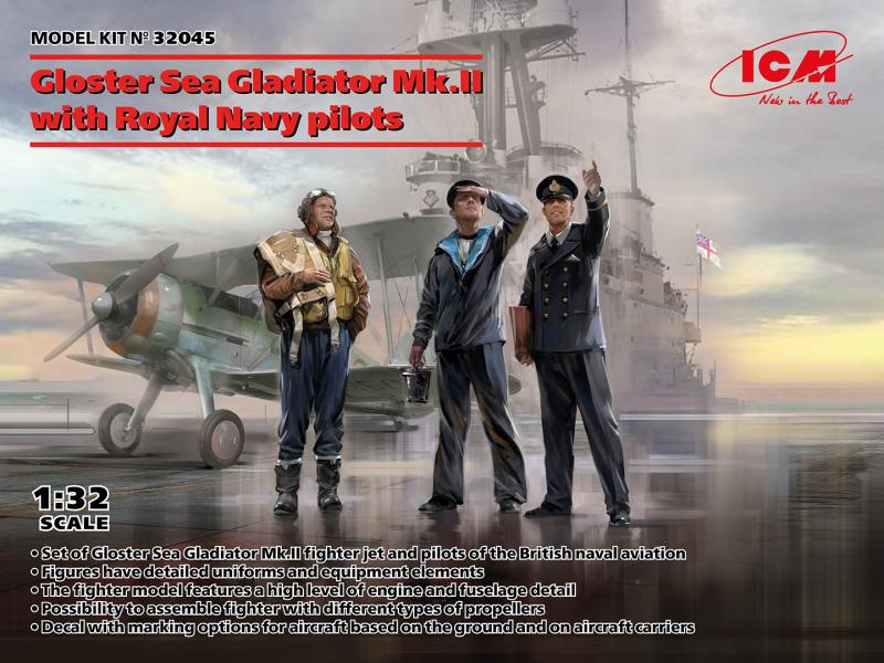 Gloster Sea Gladiator Mk.II with Royal Navy pilots 1/32