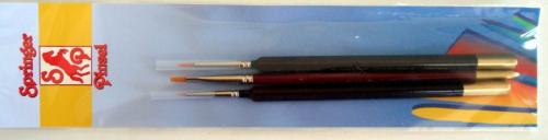 Penselset 3 delar syntet (3/0, 1, 4), trekantshantag