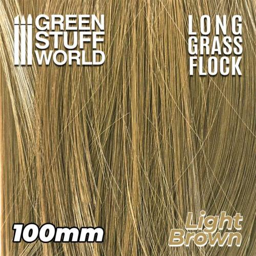 Long Grass Flock 100mm - Light Brown