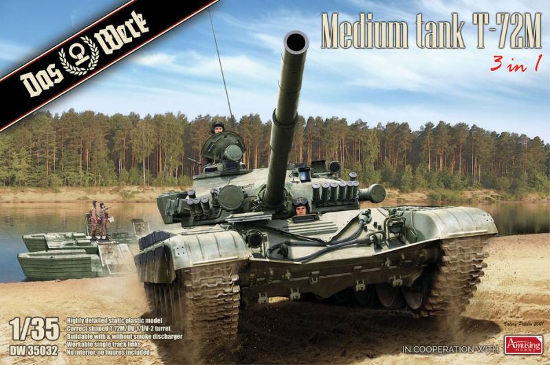 Medium tank T-72M 3 in 1 T-72M/UV-1/UV-2 1/35