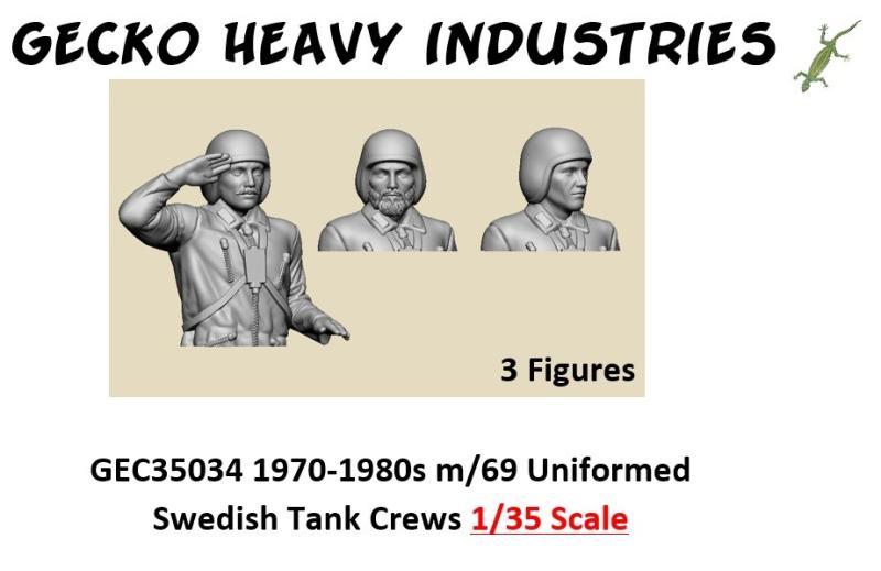 1970-1980s m/69 Swedish Tank Crews 3D 1:35