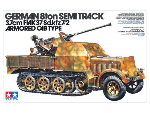 German 8ton Semi Track 3.7 cm Flak 37 Sd.Kfz.7/2 Armored Cab Type 1:35