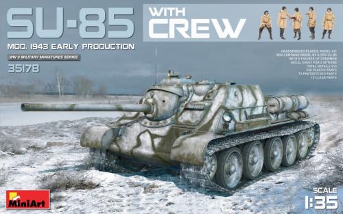 SU-85 Mod. 1943 Early Production with Crew 1:35