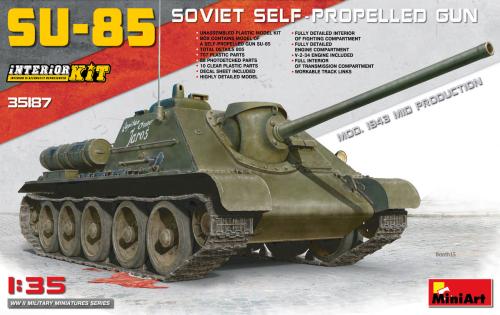 Soviet Self-Propelled Gun SU-85 Mod.1943 Mid Production Interior Kit 1:35