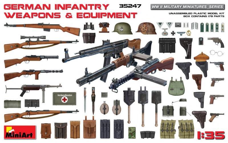 German Infantry WWII equipment and weapons 1:35