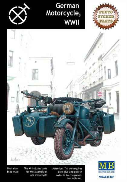 BMW R75 German WWII Motorcycle w Photo Etch 1/35