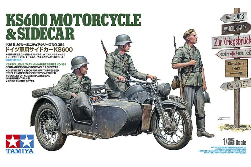 KS600 Motorcycle & Sidecar Zündapp 1/35