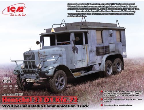 Henschel 33 D1 Kfz.72 - WWII German Radio Communication Truck 1/35