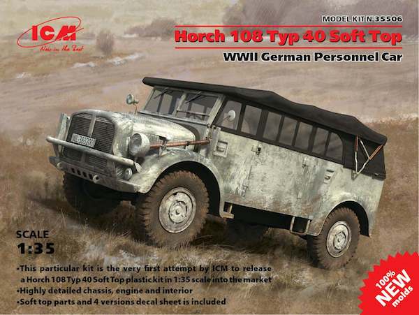 Horch 108 Typ 40 Soft Top WWII German Personnel Car 1/35
