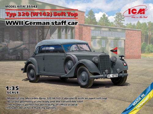 WWII German staff car Typ 320 (W142) Soft Top 1/35