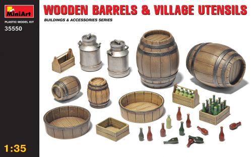 Wooden Barrels & Village Utensils Buildings & Accessories Series 1:35