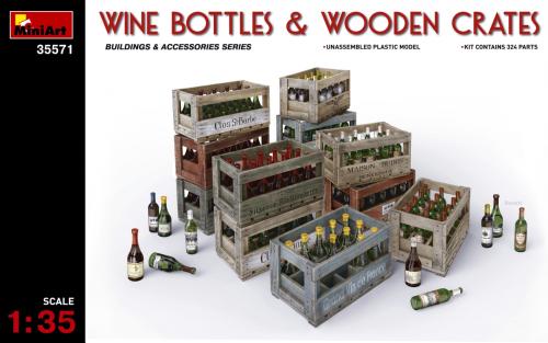 Wine Bottles & Wooden Crates 1:35