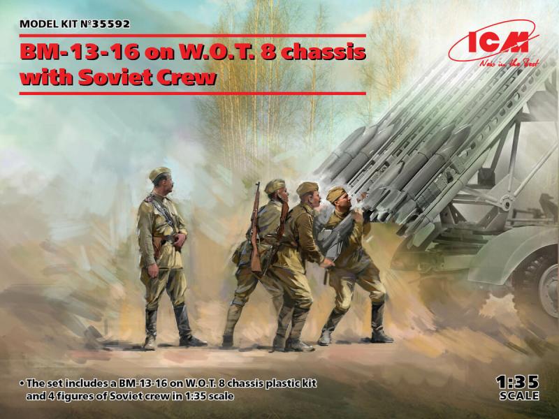 BM-13-16 on W.O.T. 8 Chassis w Soviet Crew 1:35
