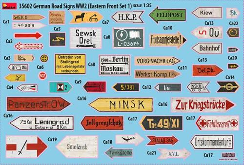German Road Signs WWII Eastern Front Set 1 1:35